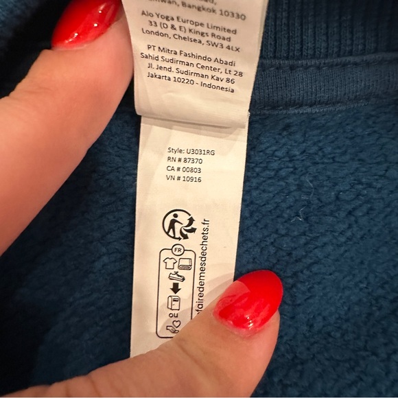 Alo💙 Accolade Sweatshirt - Size S - Eclipse Blue - Picture 8 of 11